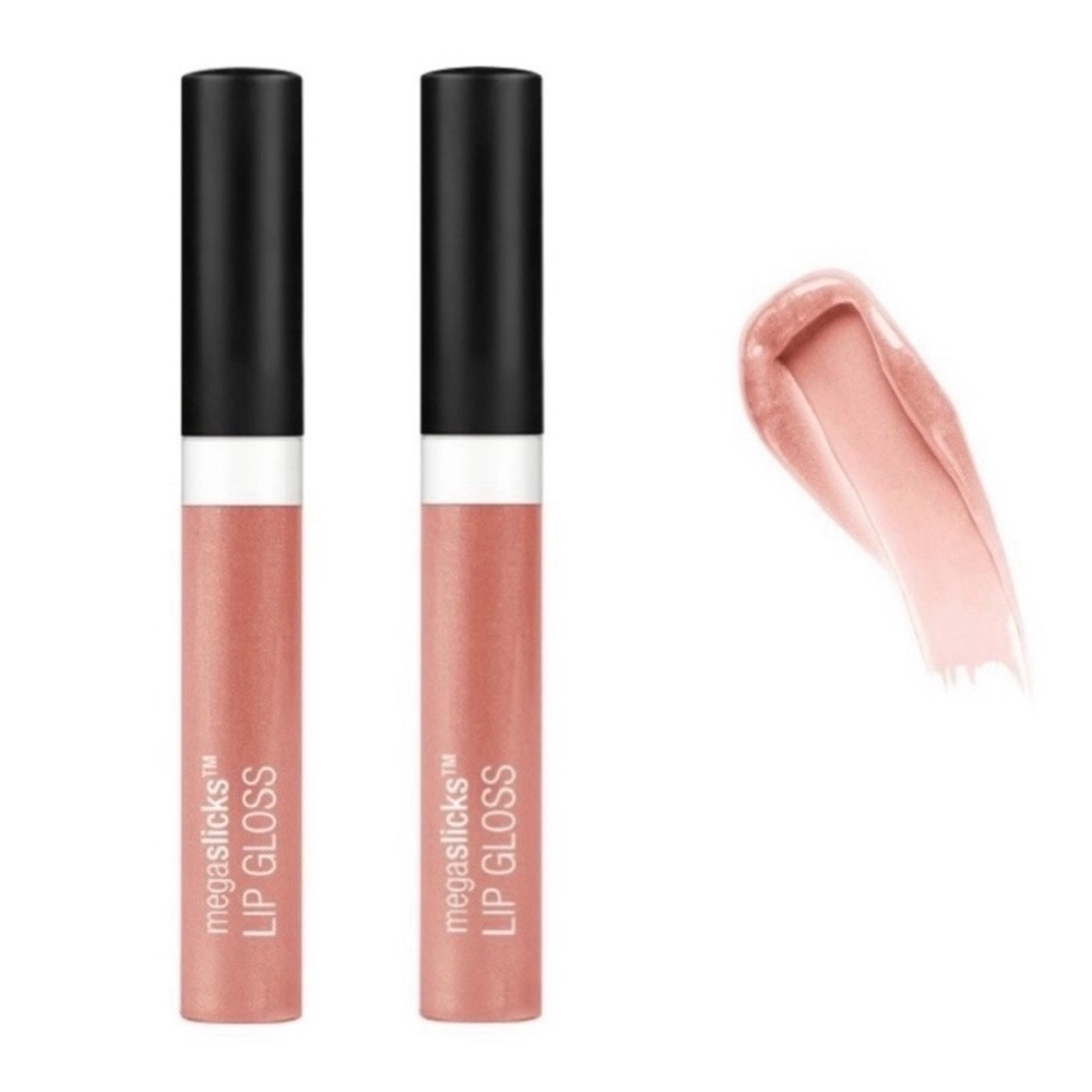 2pcs Wet n Wild MegaSlicks Lip Gloss - Shimmering Pink sun glaze color .19oz
